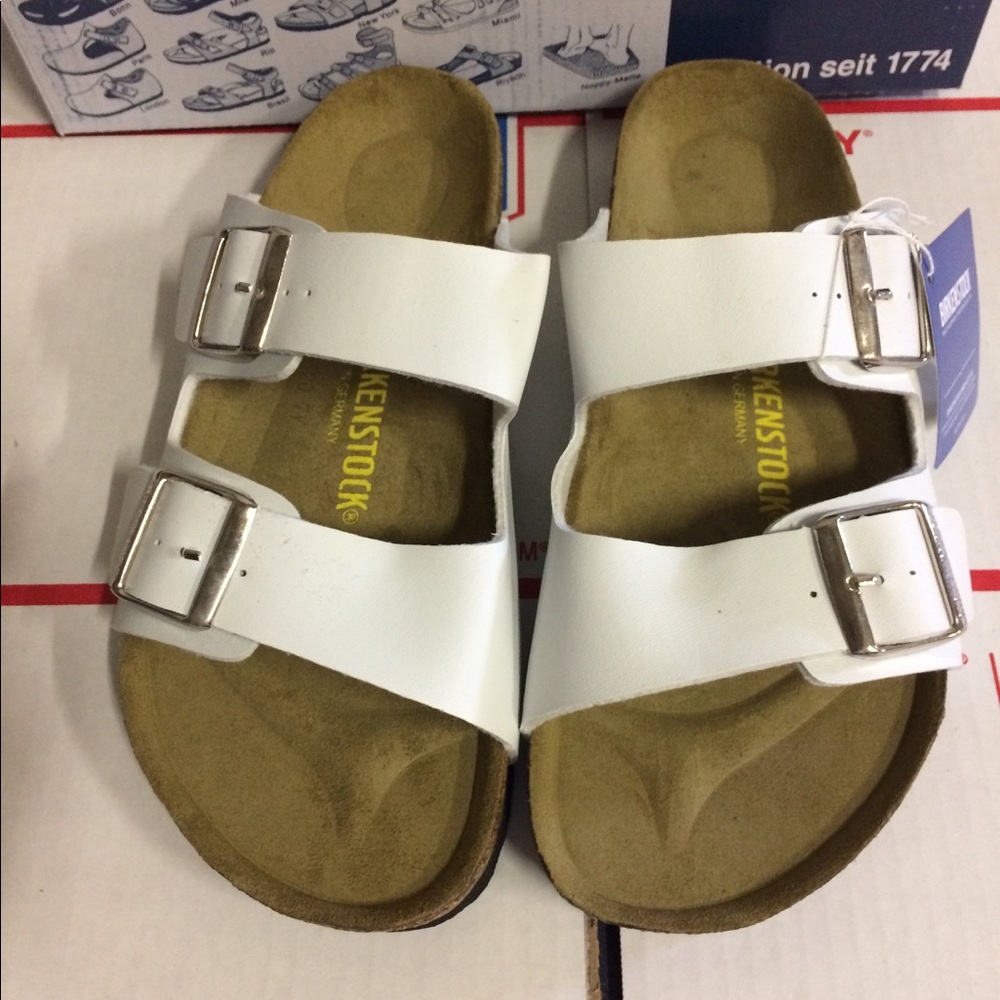 Birkenstock White Arizona Sandals
